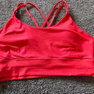 Logo Athletic Vibrant Red Sports Bra